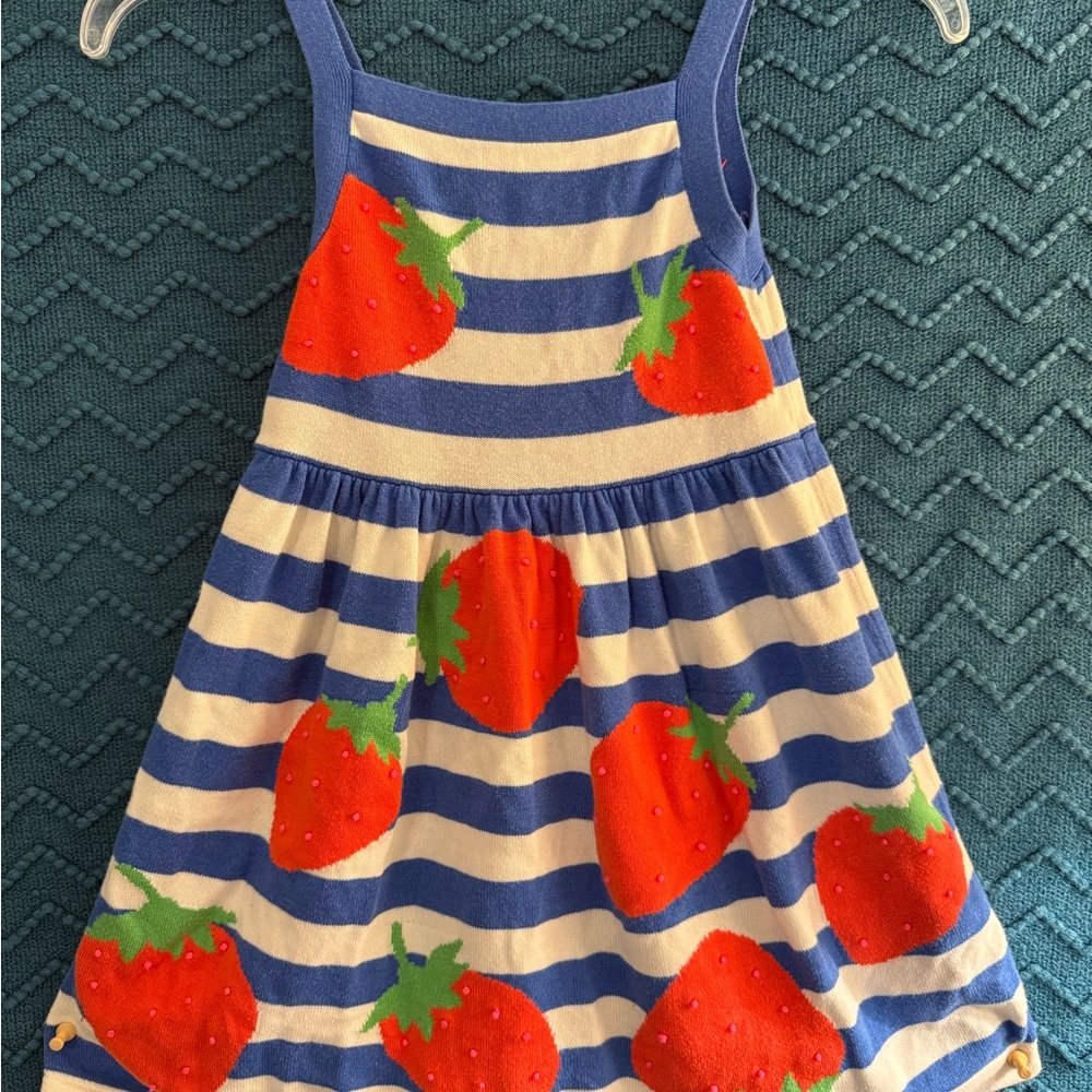 VINTAGE Mini Boden Kids Strawberry Dress - SZ 6-7Y - Great condition
